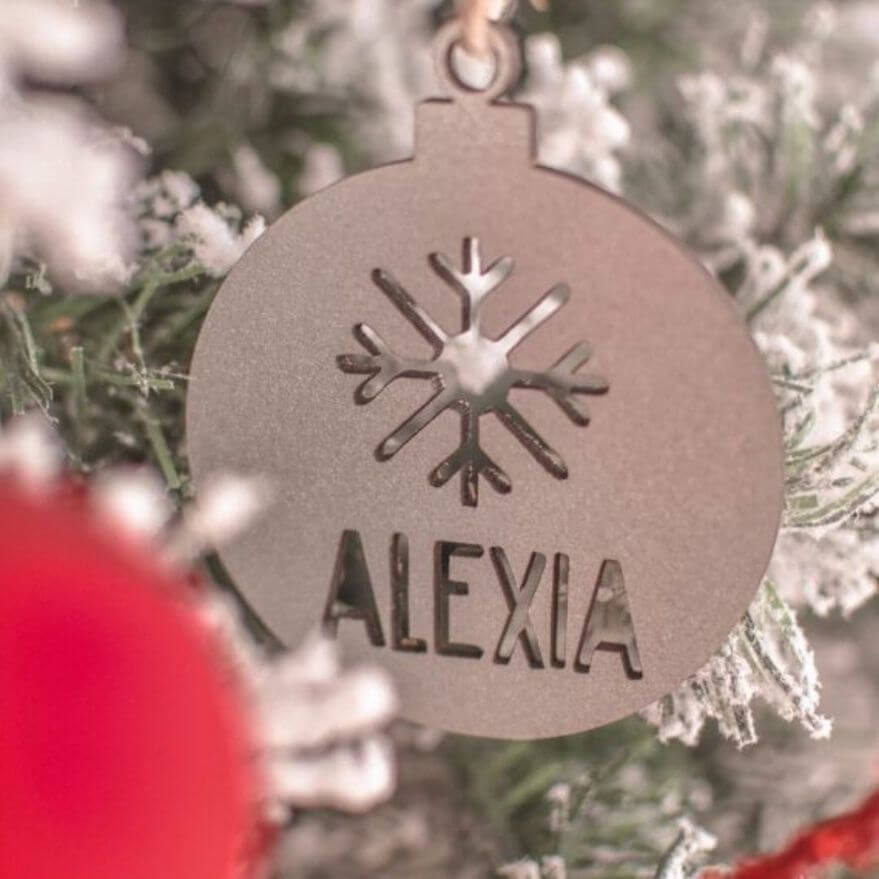 Personalised Wooden Christmas Bauble