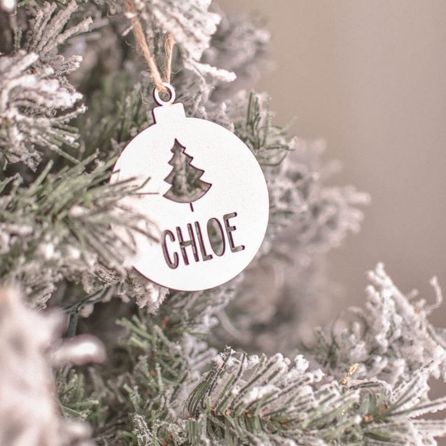 Personalised Wooden Christmas Bauble