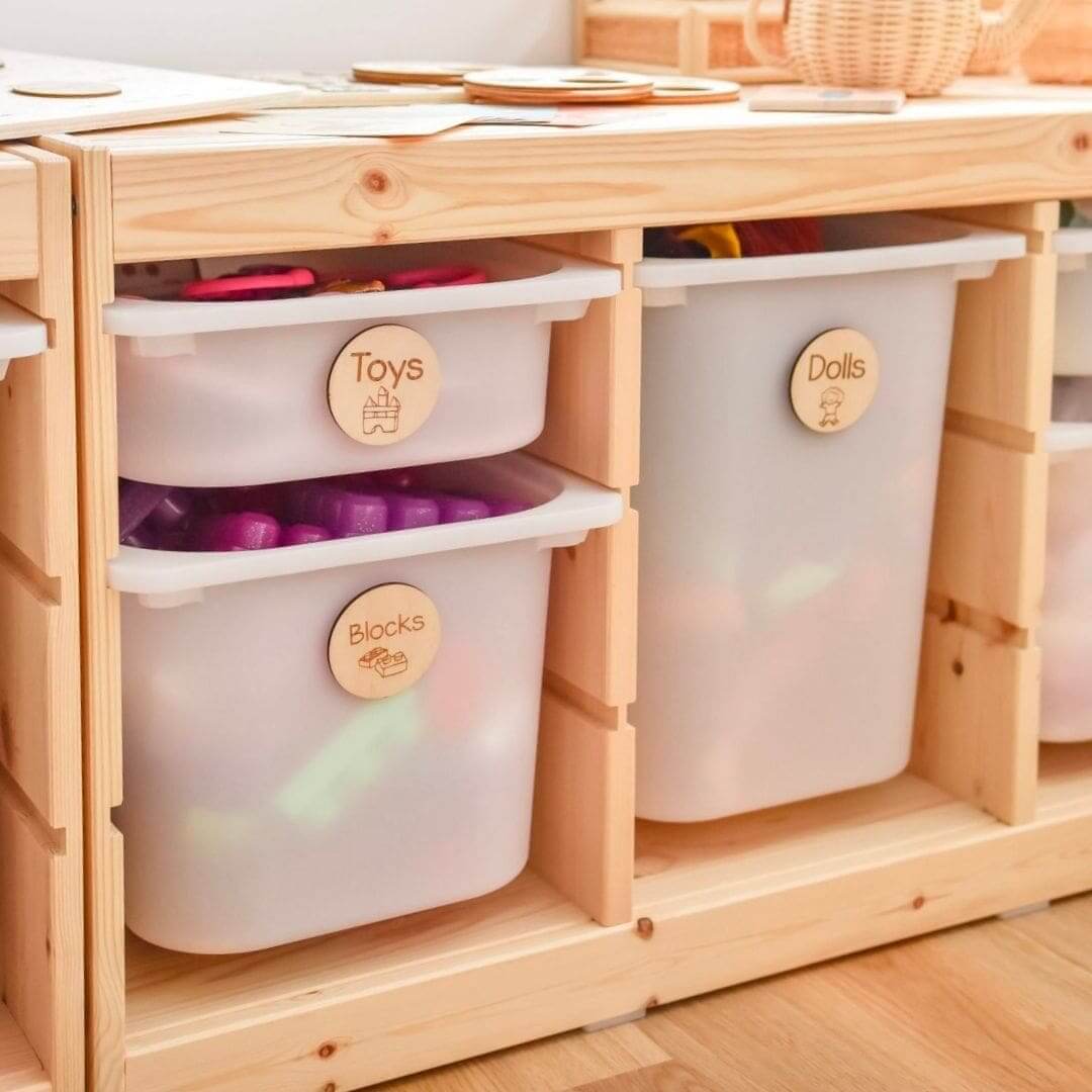 Wooden Toy Storage Tags | Perfect for IKEA Trofast Tubs